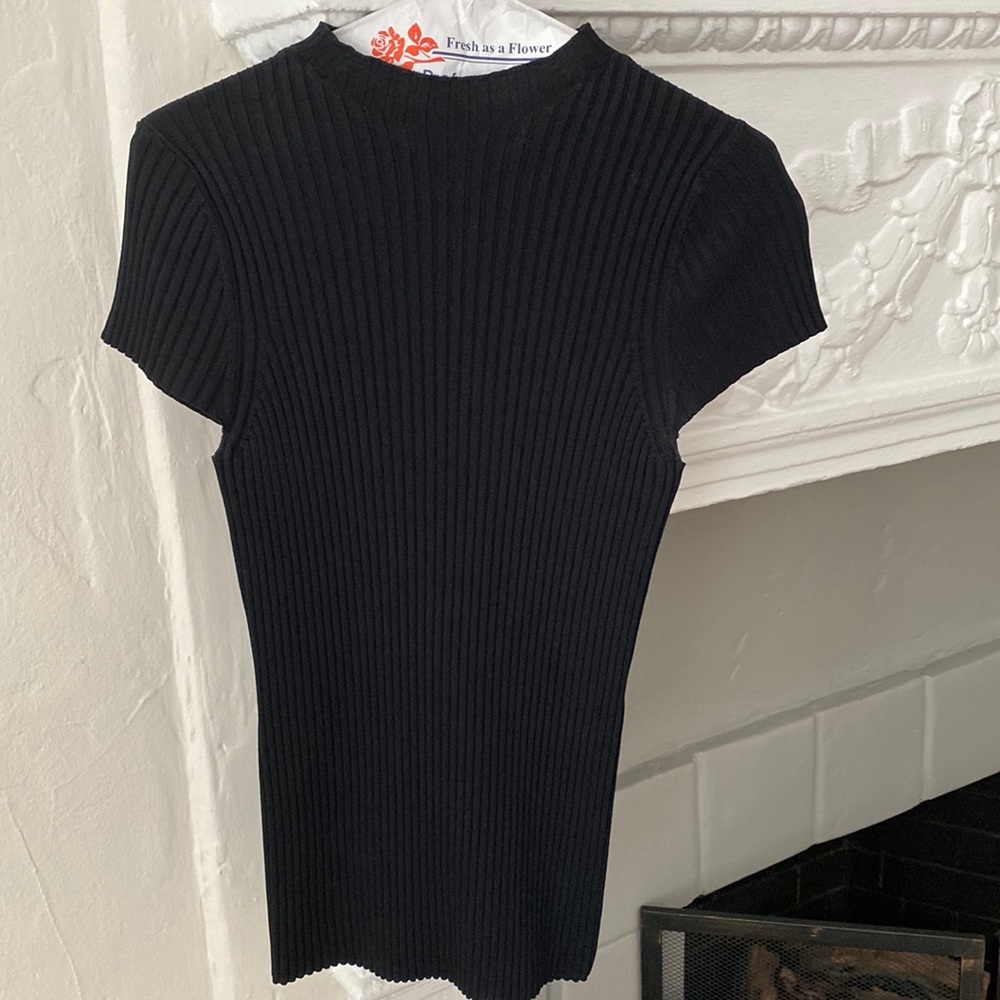 Maje black slinky shirt